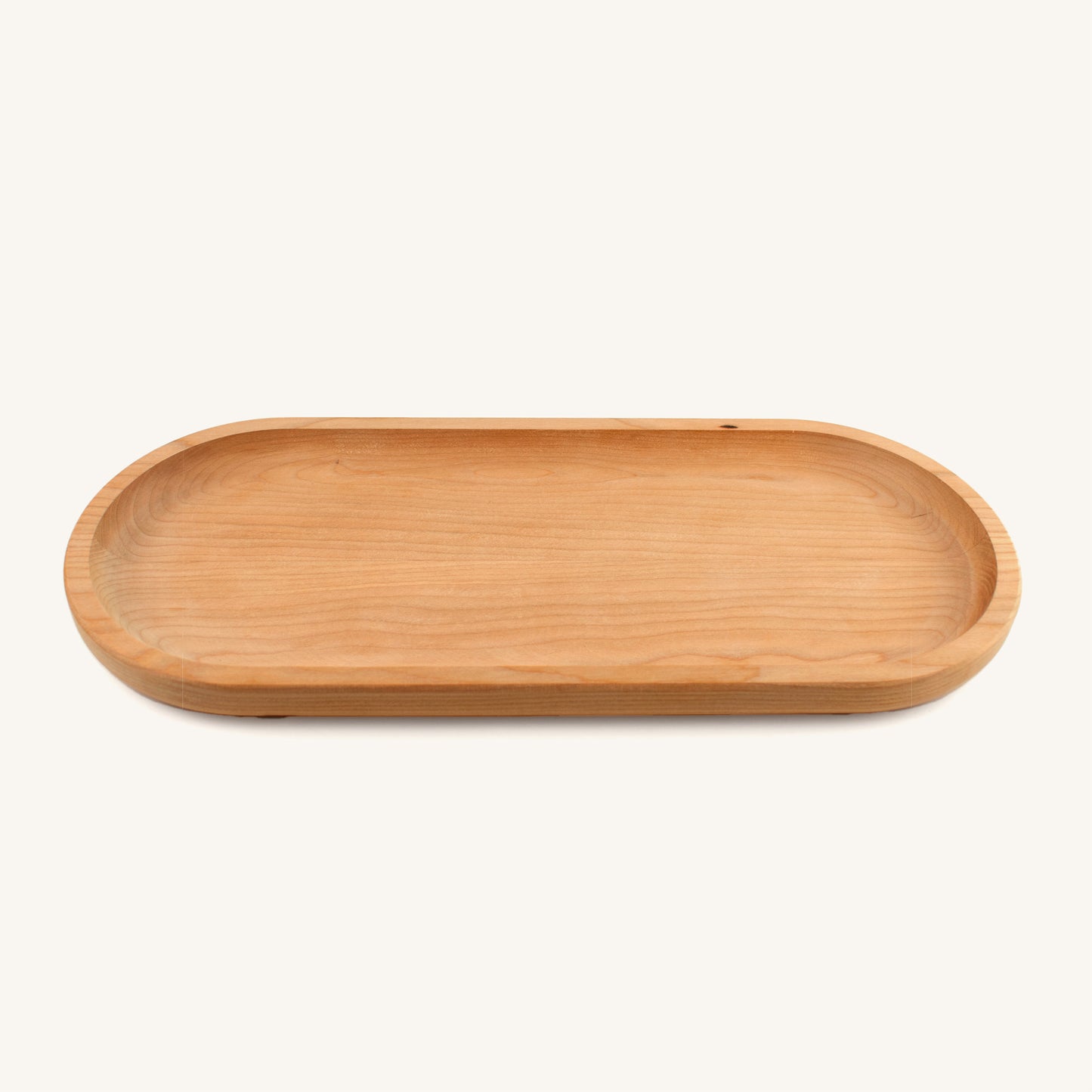Bandeja ovalada de madera dura