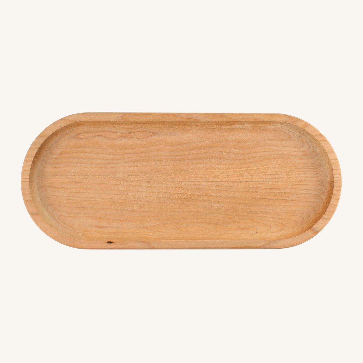 Bandeja ovalada de madera dura