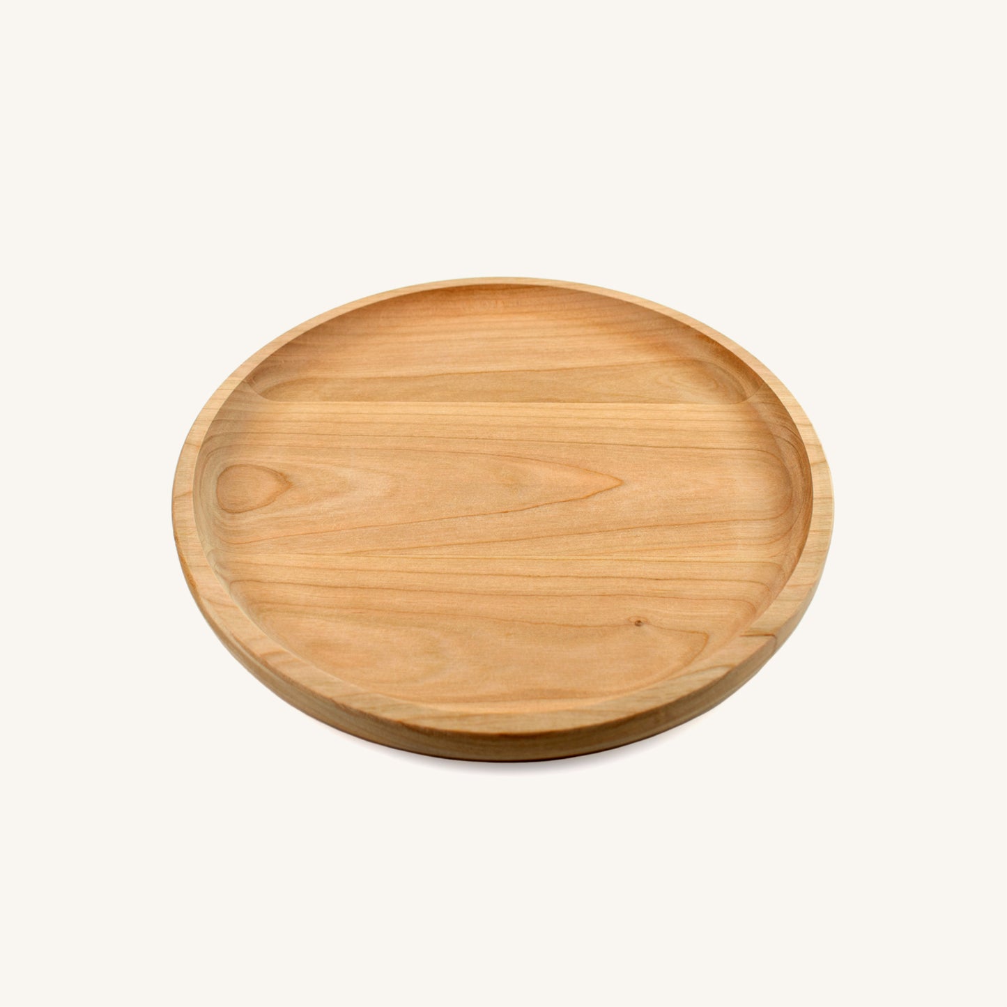 Bandeja redonda de madera dura