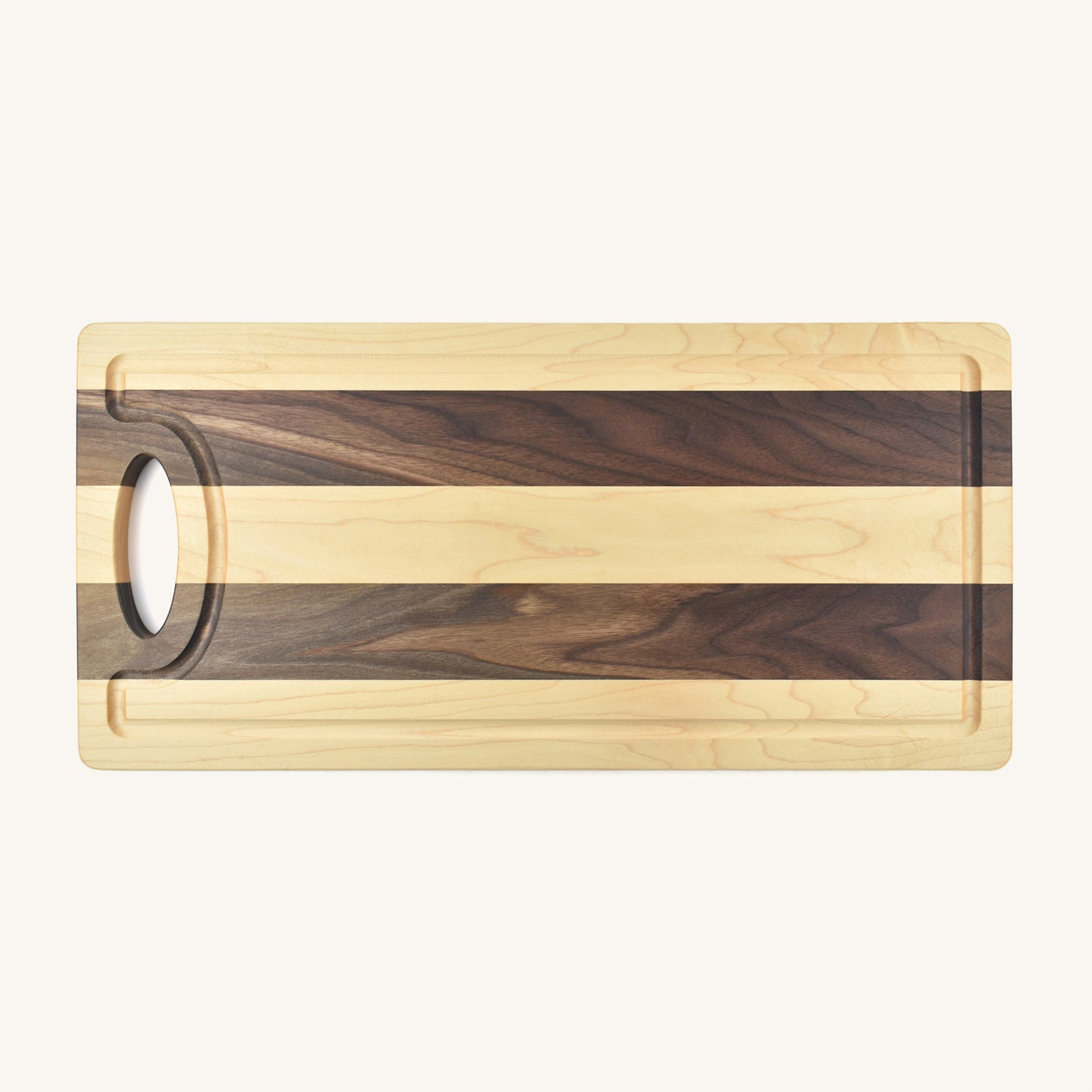 Grande planche à découper multi-essences d’érable et de noyer