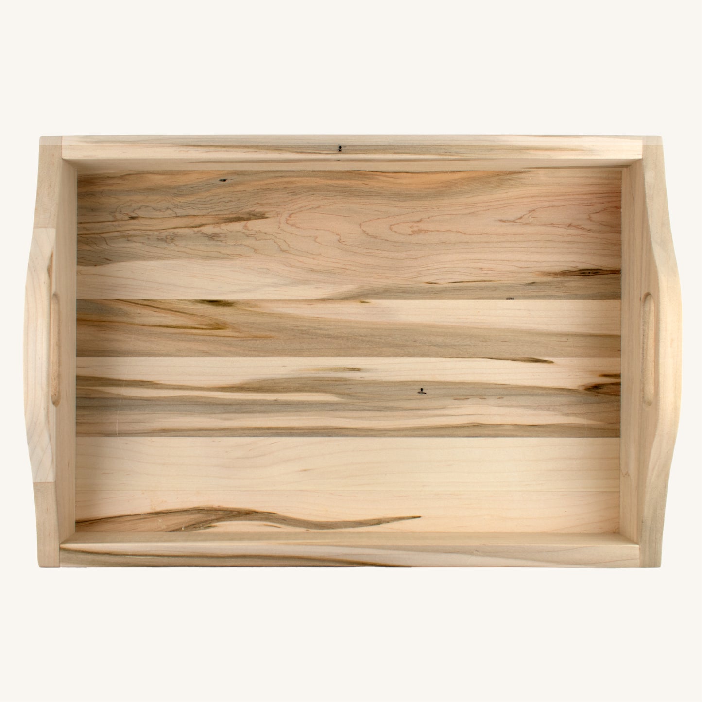 Bandeja grande de madera con asas