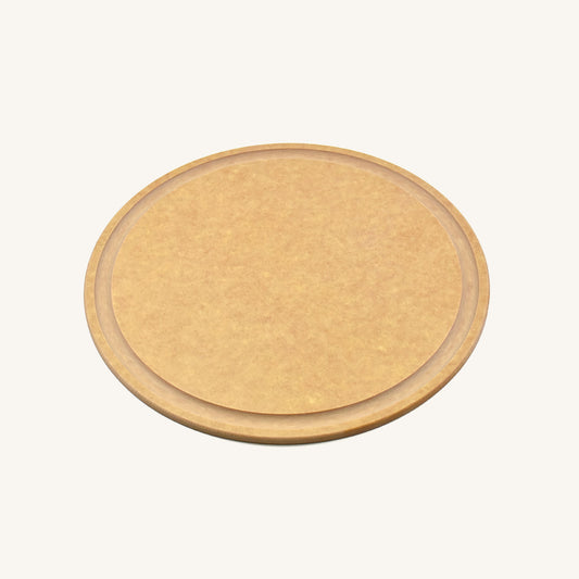 Planche à découper ronde avec rainure pour jus, lavable au lave-vaisselle