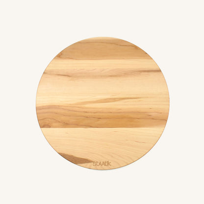 Tabla de cortar de madera redonda de 10 1/2 pulgadas
