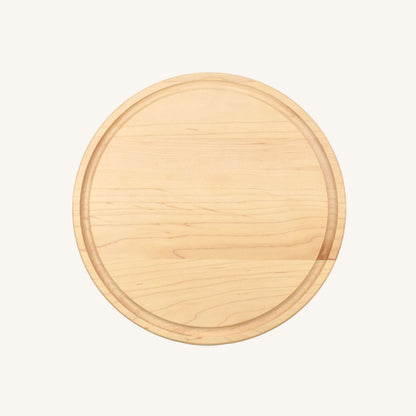 Tabla de cortar de madera redonda de 10 1/2 pulgadas