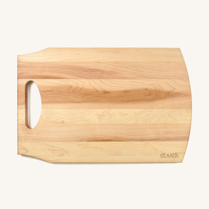 Large Wood Cutting Board with Handle and Juice Groove