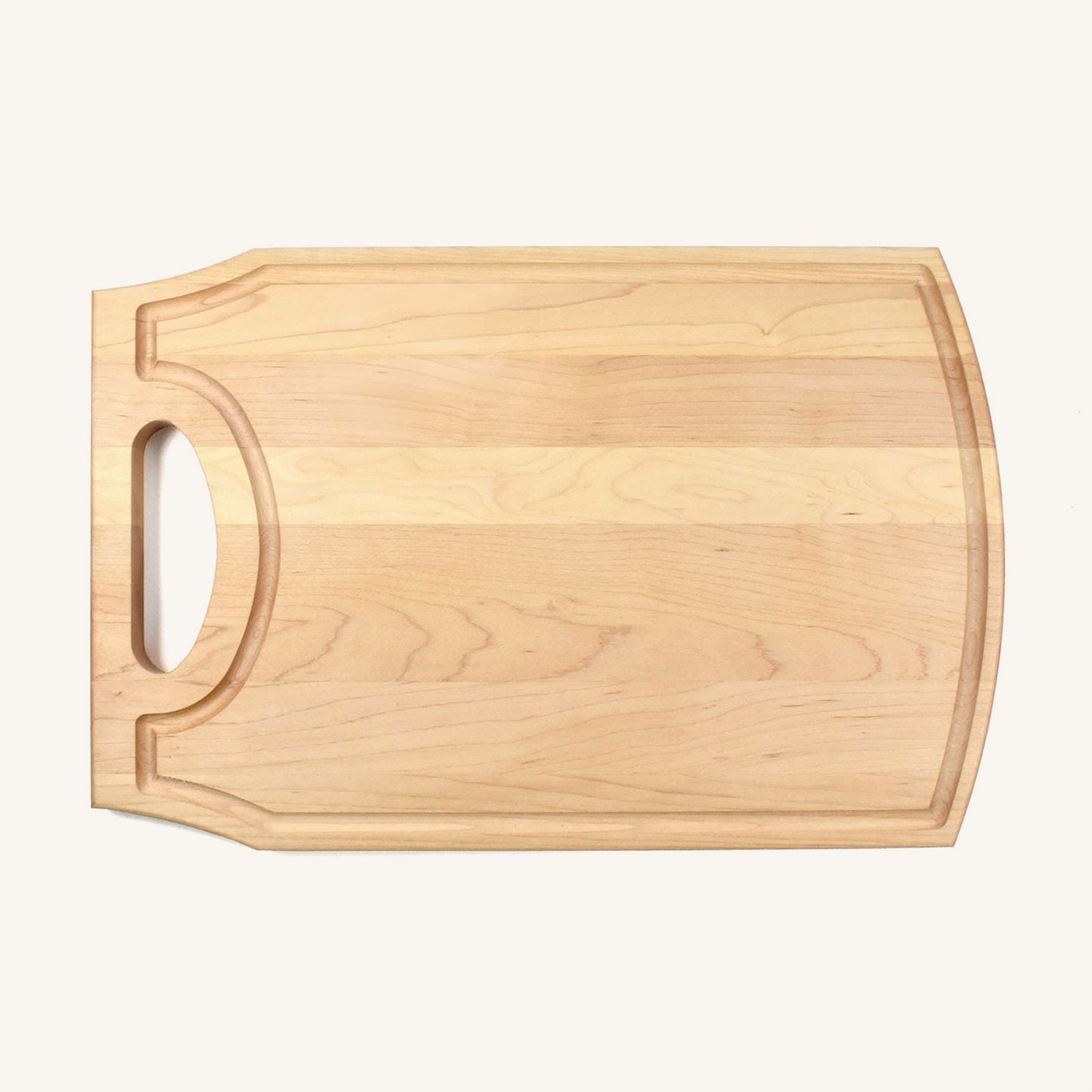 Large Wood Cutting Board with Handle and Juice Groove