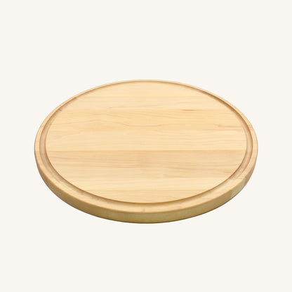 Tabla de cortar de madera redonda de 13 1/2 pulgadas