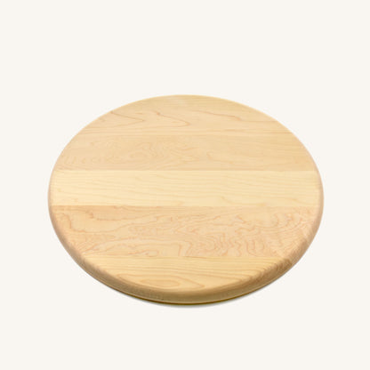 Planche à découper en bois ronde de 15 pouces