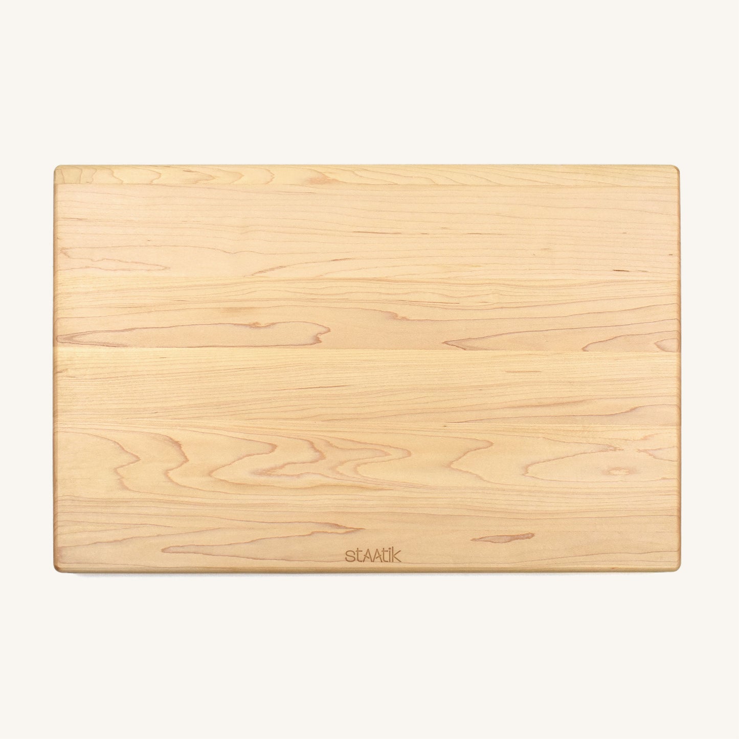 Thick Wood Cutting Board with Rounded Edges and Juice Groove