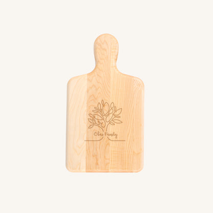 Maple Wood Serving Board with Handle and Bullnose
