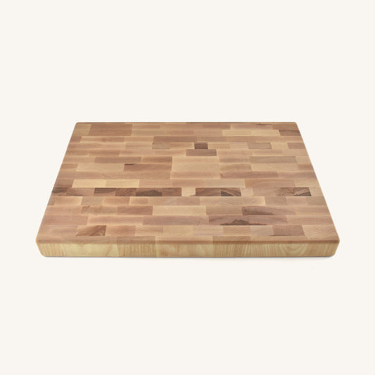 End Grain Butcher Block with Side Handle Indents