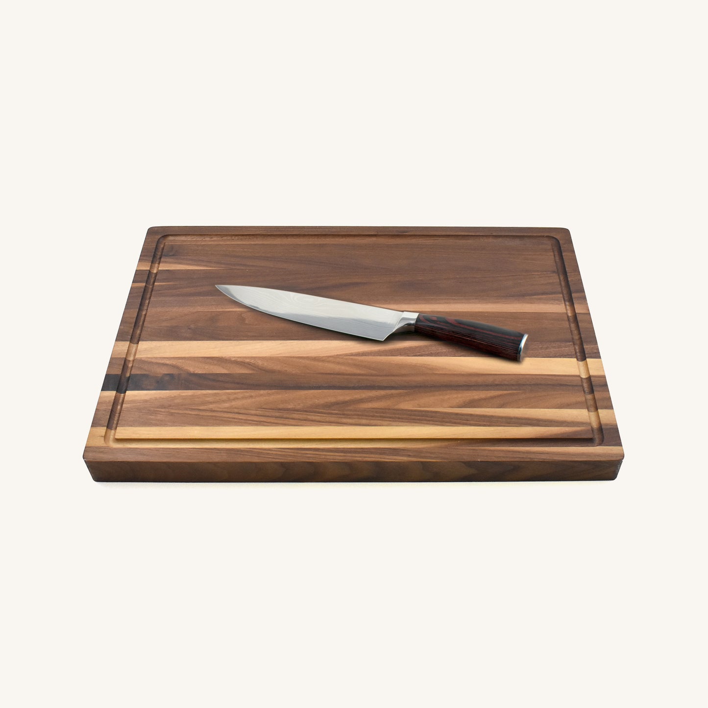 Bundle of Butcher Block Board with Chef Knife