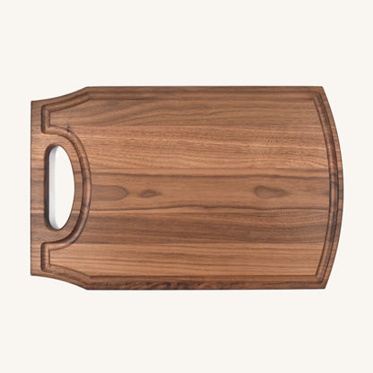 Large Wood Cutting Board with Handle and Juice Groove