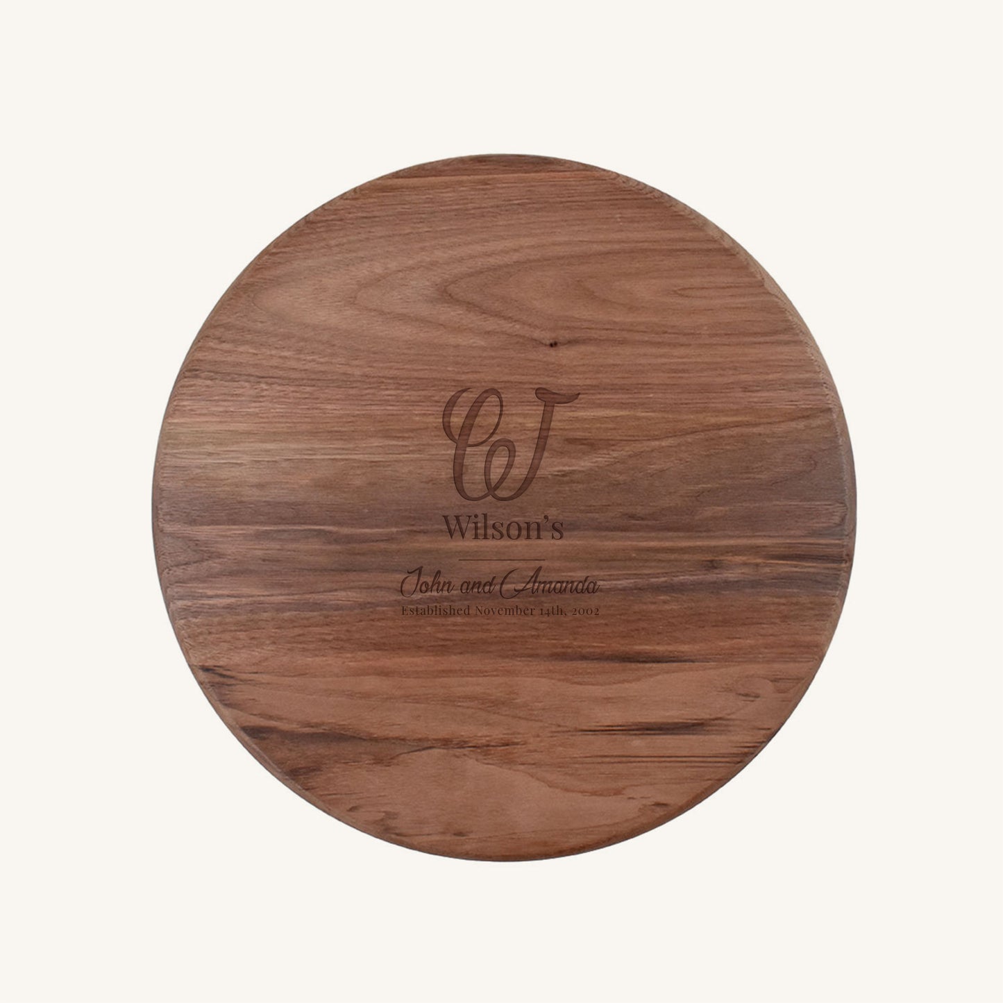 Round 15 Inch Wood Cutting Board