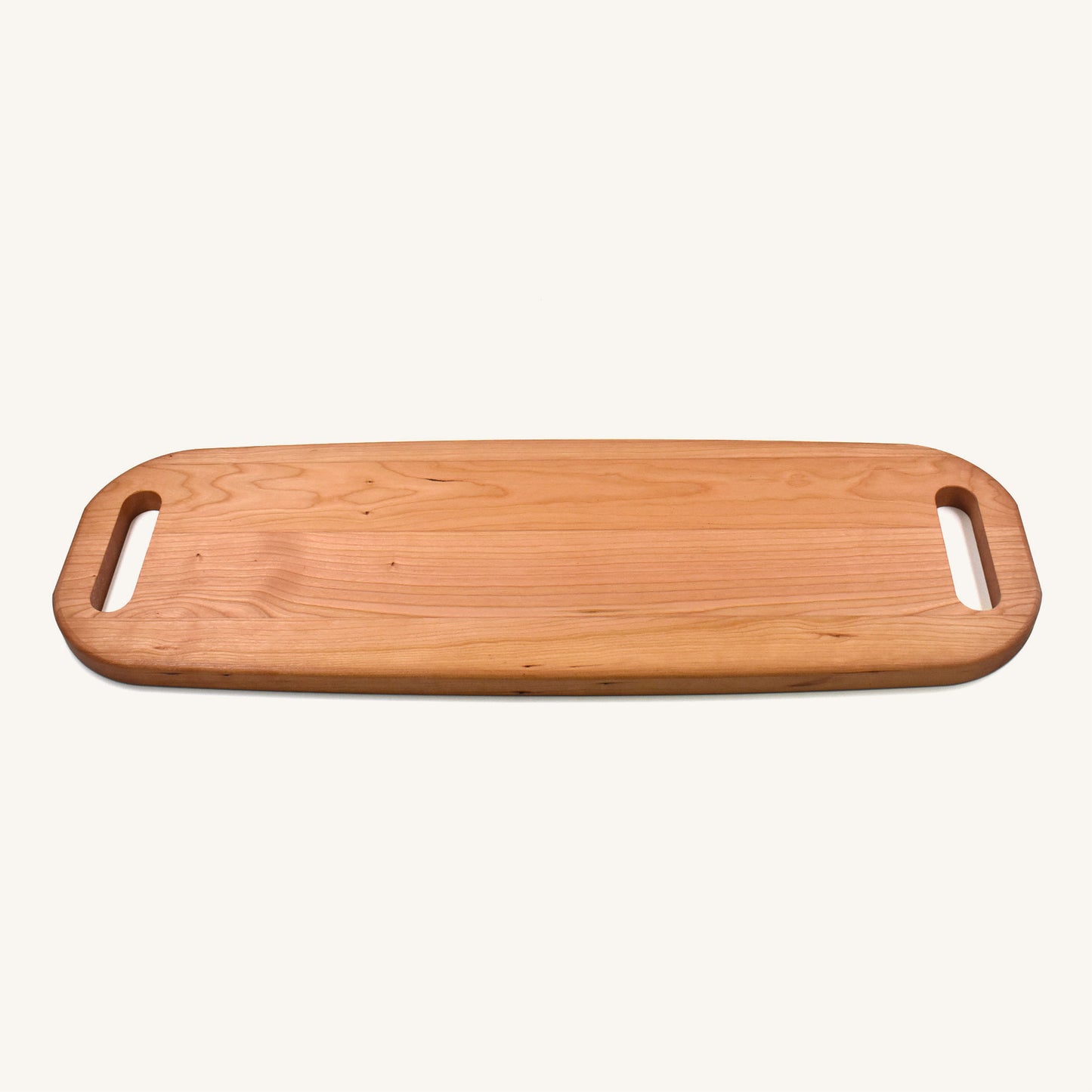 Wood Serving Tray with Handles on Both Ends