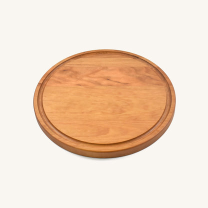 Planche à découper en bois ronde de 10 1/2 pouces