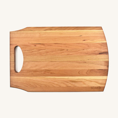 Tabla de cortar grande de madera con asa y diseños del Día de la Madre