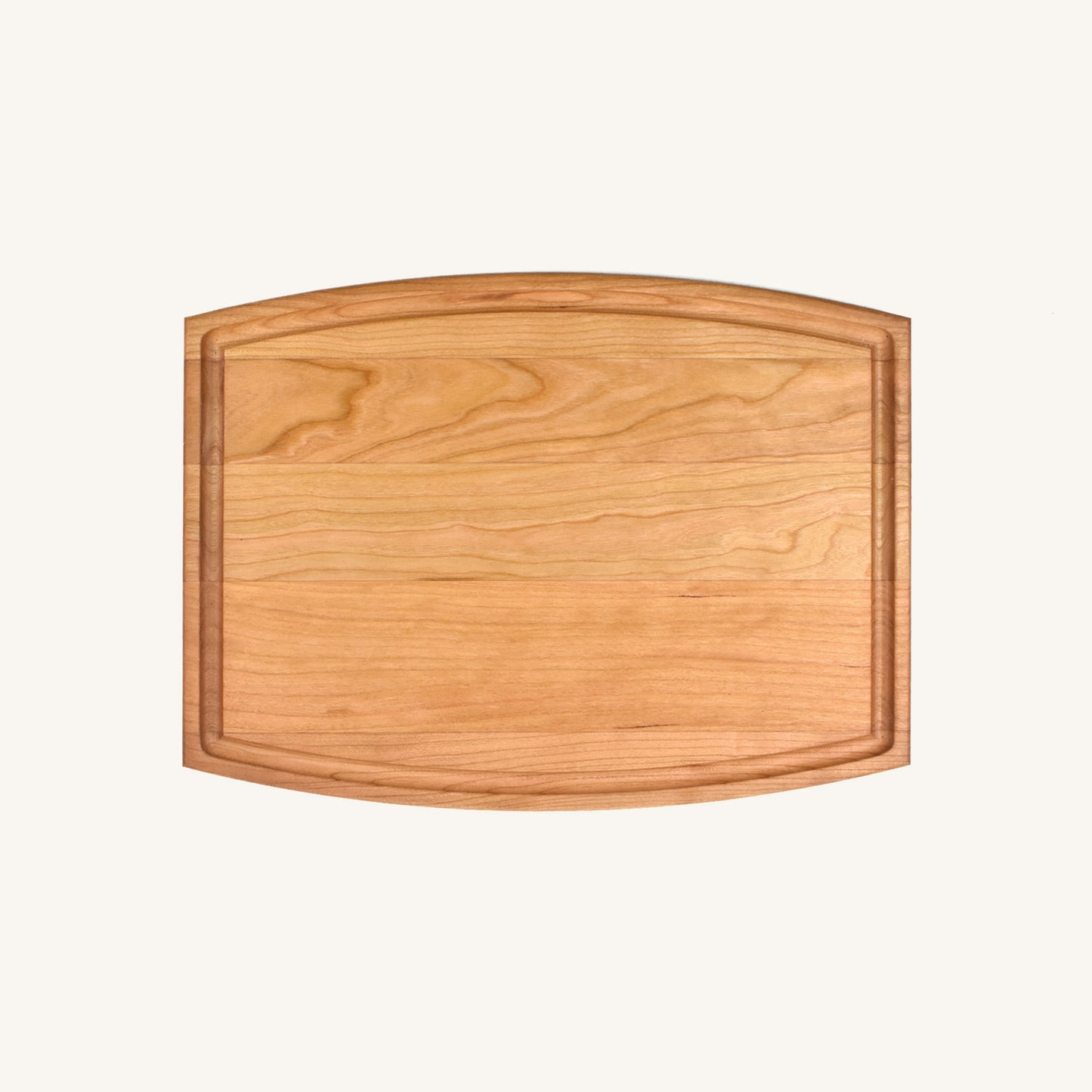 Planche à découper en bois arquée avec rainure à jus