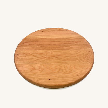 Planche à découper en bois ronde de 15 pouces