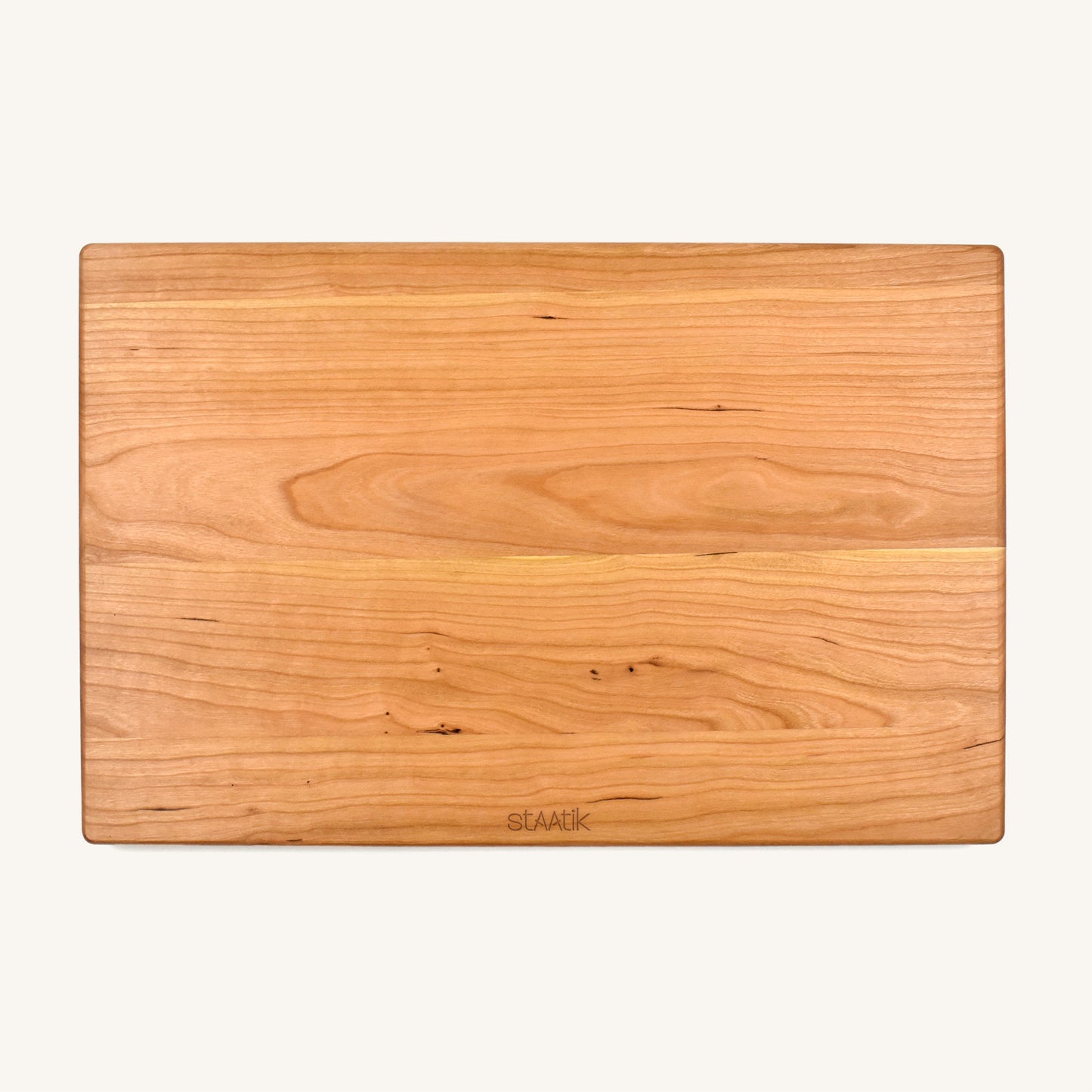 Thick Wood Cutting Board with Rounded Edges and Juice Groove
