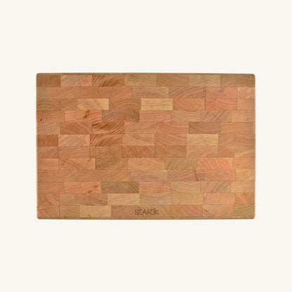 End Grain Butcher Block with Side Handle Indents