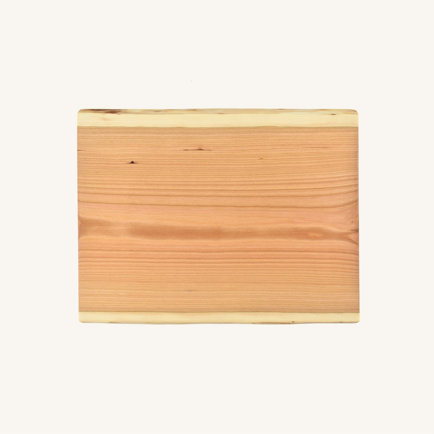 Petite planche de service rectangulaire en bois Live Edge