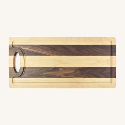 Large Multi Wood Species Maple and Walnut Cutting Board