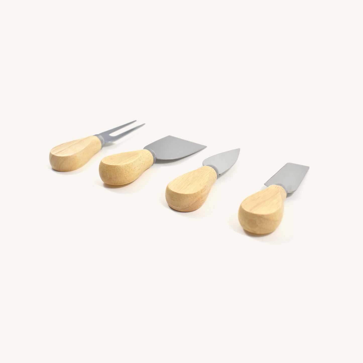 Juego de cuchillos para queso de madera de 4 piezas